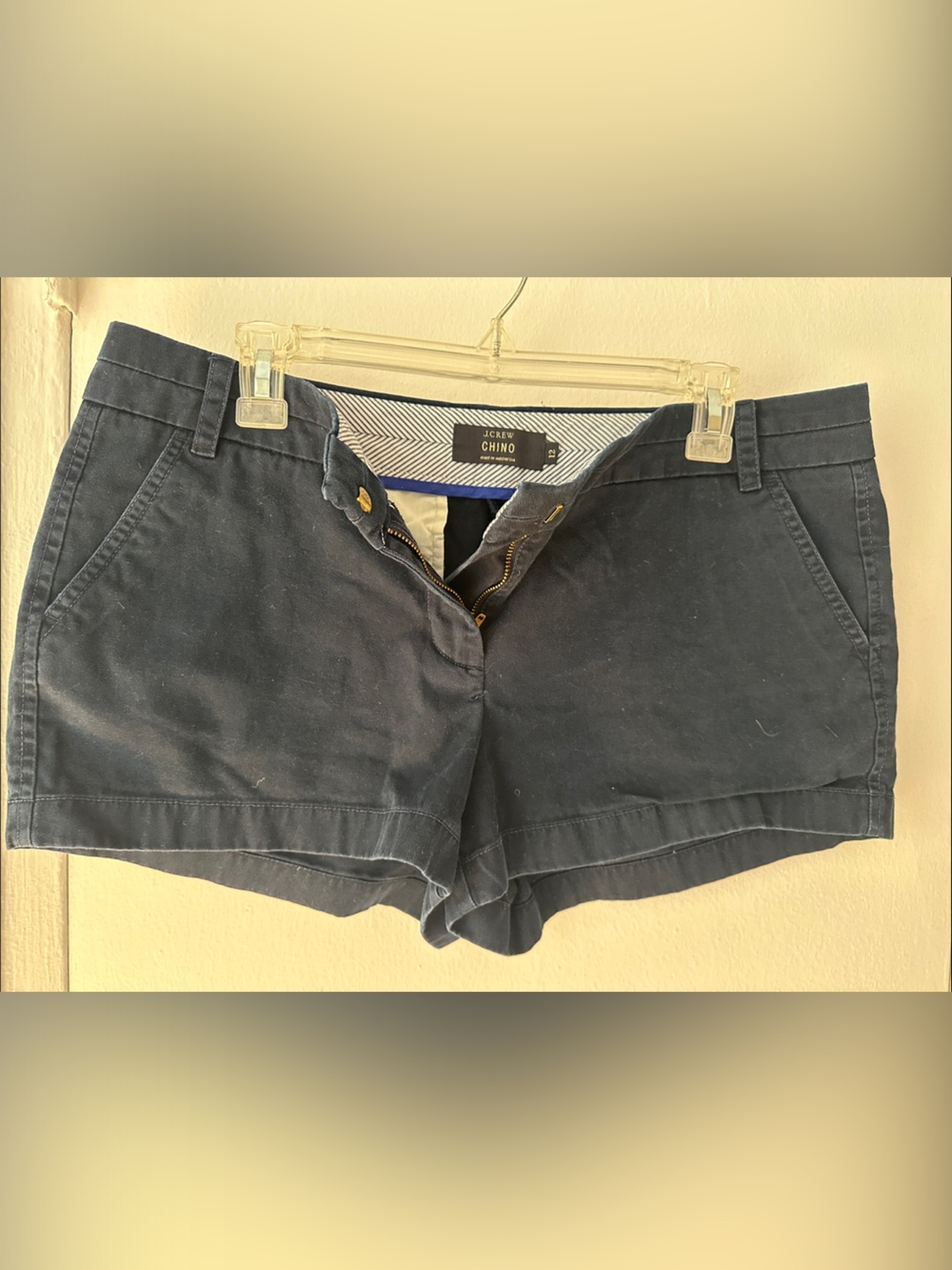 Women’s J. Crew Navy Chino Shorts sz 12